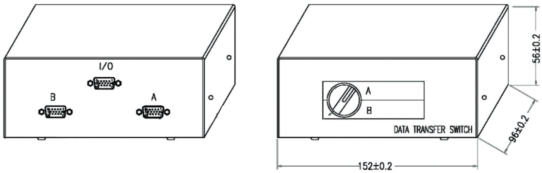 קופסת מיתוג 2 כניסות PRO SIGNAL VGA